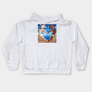 The swimmers of Marseille Kids Hoodie